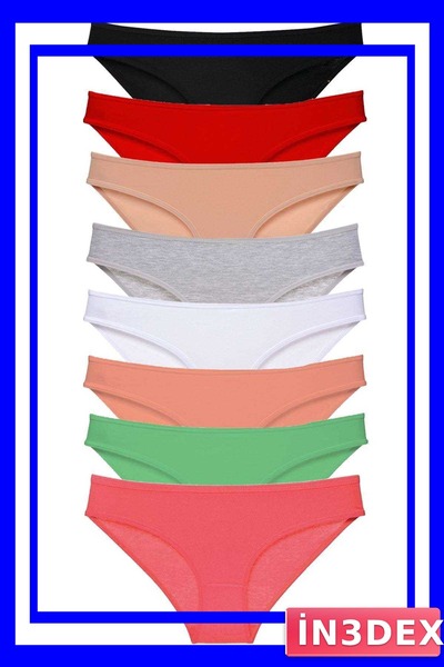 İN3DEX Lycra Women's Slip Panties Set of 8 Economical Series