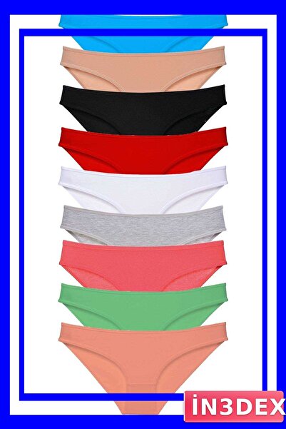 İN3DEX Lycra Women's Slip Panties Set of 9 Economical Package