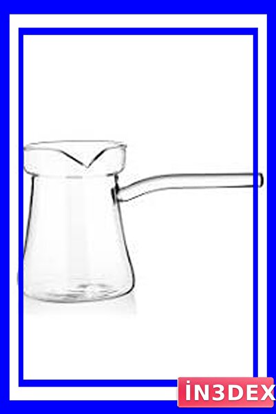İN3DEX إبريق قهوة من زجاج البوروسيليكات سعة 400 مل مقاوم للحرارة