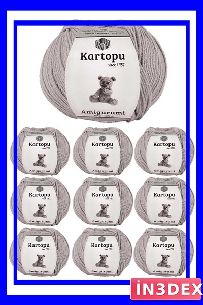 İN3DEX Amigurumi Knitting Yarn Set 10 Pieces 50 Grams