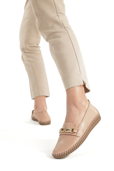 Nanis shoes Genuine Leather Orthopedic Buckle Sole Women's Casual Shoes