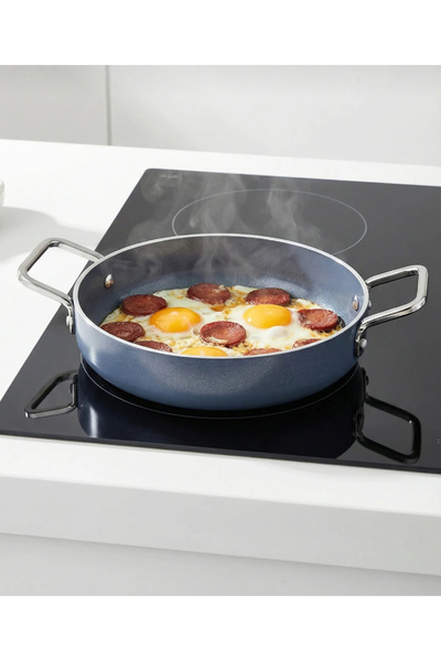 tacev Taç Sera Feel Yanmaz Yapışmaz Seramik Sahan 22cm/Gri