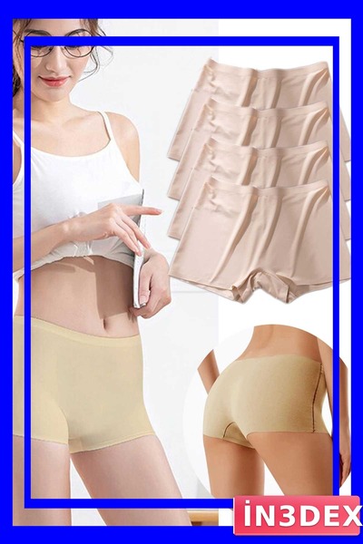 İN3DEX Seamless Mini Shorts Underwear for Women 4 Pack