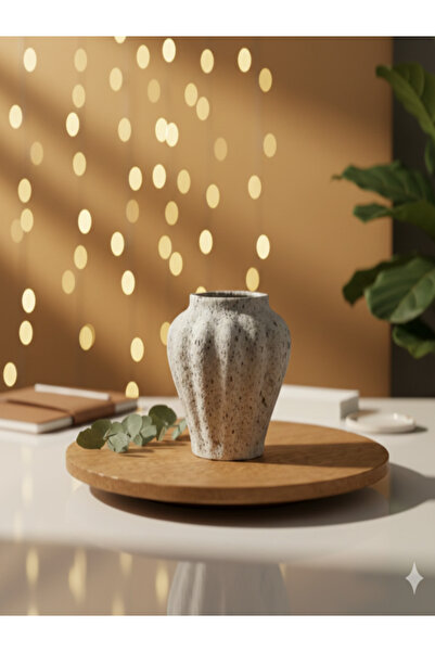 Adeem فازة جرانيت ابيض حجم وسط