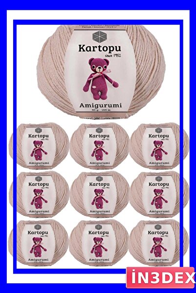 İN3DEX مجموعة خيوط الحياكة أميجورومي 10 قطع 50 جرام