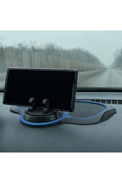 OEM Car dashboard phone holder, non-slip rubberized silicone, 360 black-blue