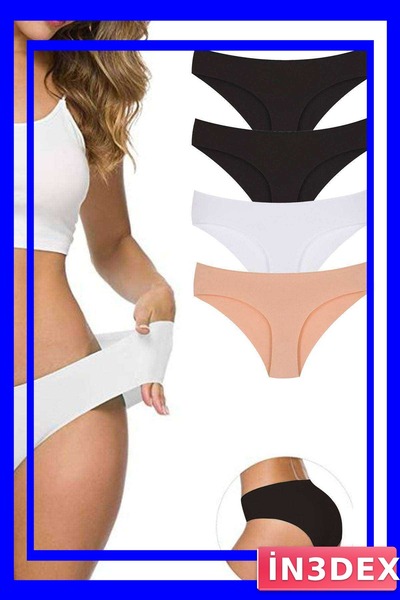 İN3DEX Seamless Laser Cut Flexible Women's Panties 4-Pack