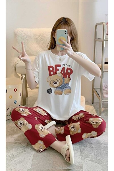 PEMBİŞ HOMEWEAR Σετ Πιτζάμες Αρκουδάκι Zezeyle