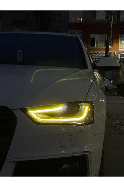 Audi A4 B8.5 2013-2015 Far Sticker Set Koyu Sarı