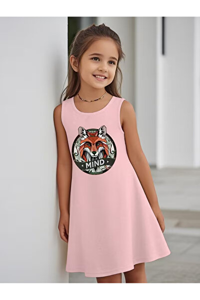 Cevval Girls' Dress Draped Printed