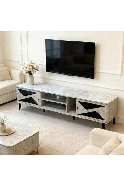 Bleco Wooden Living Room TV Cabinet with Storage, Indoor Furniture for Living...