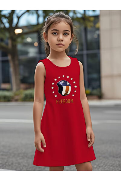 Cevval Girls' Dress Draped Printed