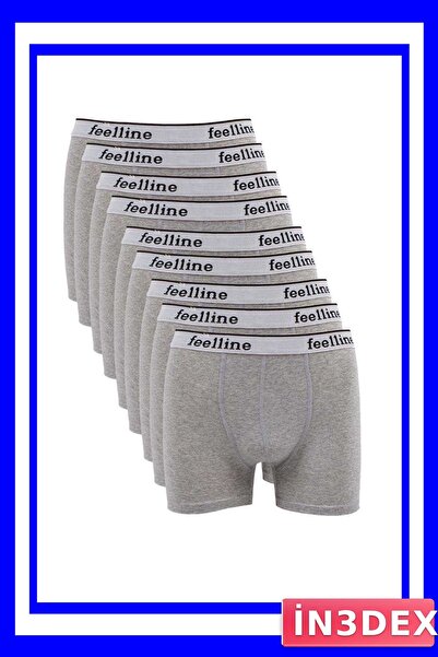 İN3DEX Cotton Lycra Men's Boxer Set of 9 Gray
