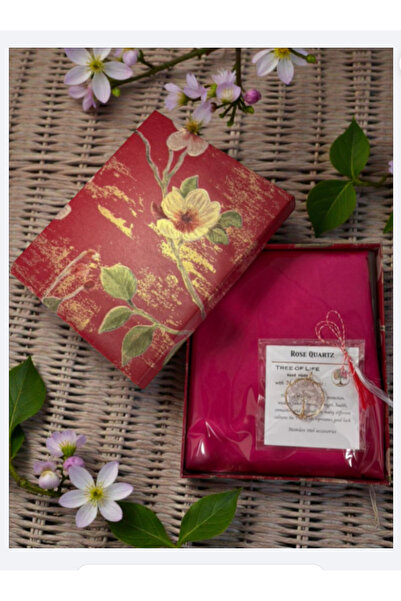 OEM Multicolor hand-made scarf and pendant set, color - Pink