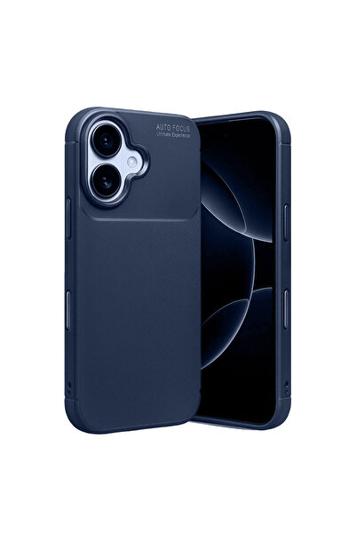 halkhouse İphone 17 Kılıf Kamera Korumalı Karbon Görünümlü Focus Negro Kapak