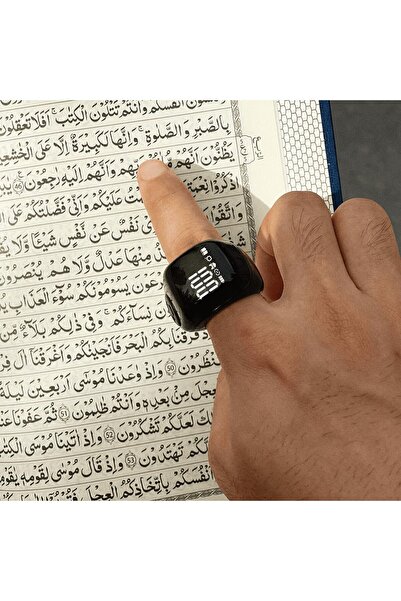 iqibla Zikr Ring F03 Smart Tasbih Counter OLED Display Zikr Reminder 3 Sizes 18MM, 20MM, 22MM Pink