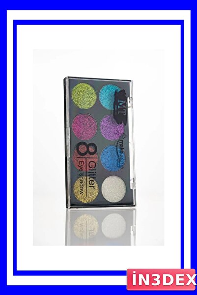İN3DEX مجموعة ظلال عيون لامعة مكونة من 8 ألوان لمكياج عيون لامع وجذاب
