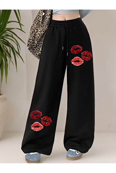 Nilvor بنطلون رياضي واسع الساقين من Kisses للجنسين