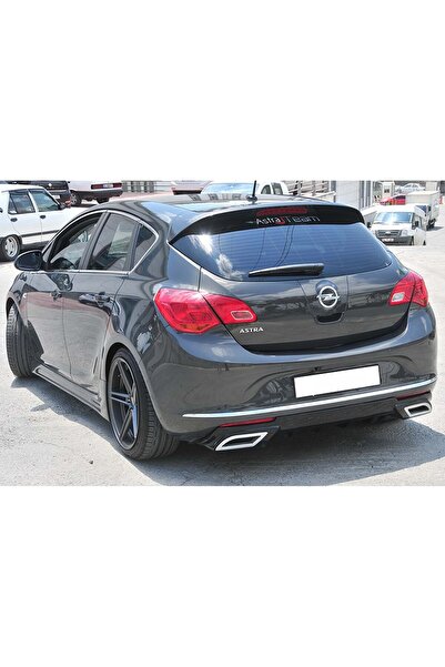 Tuning Vadisi Astra J HB Sport Arka Difüzör Boyasız Egzoz Uçlu Parlak Siyah 2...