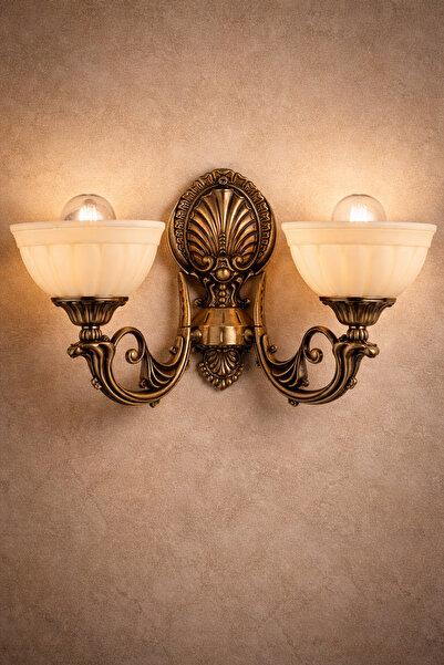 HubRom Стенен аплик Classic Mass, 2xE14 60W, Античен, 5102-3071-52FR