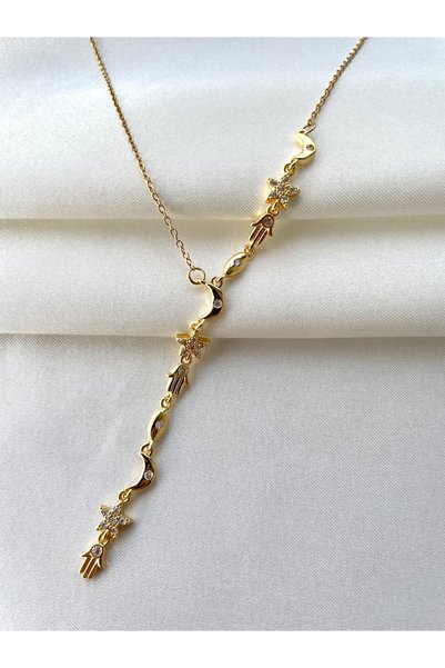Modesa bijuteri Fatma Ana Eli Luck Necklace - Manifestation Necklace - Shipped in a Box