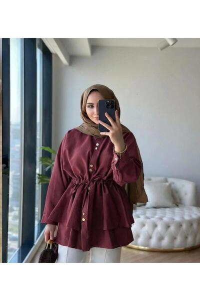 YS BUTİK CANDY PREMİUM KUMAŞ BAĞLAMA DETAYLI GÖMLEK