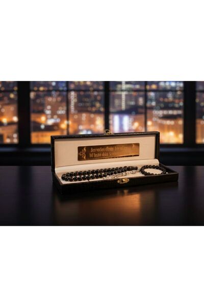 kral hediyelik ORJINAL ERZURUM OLTU TAŞİ TESBIH GÜMÜŞ PÜSKÜL VE YAZILI KUTULU...