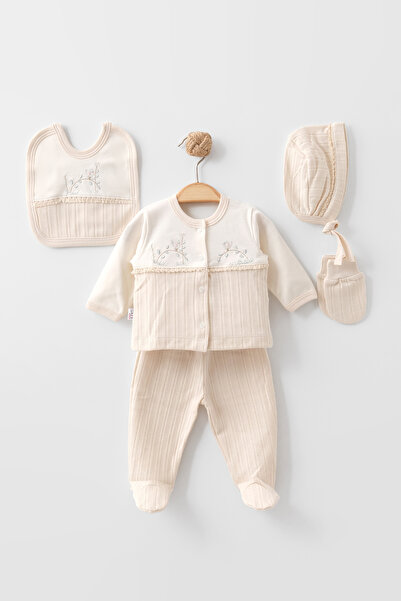 ZEYNUKO طقم ملابس للأطفال حديثي الولادة مكون من 5 قطع مصنوع من القطن بنسبة 10...