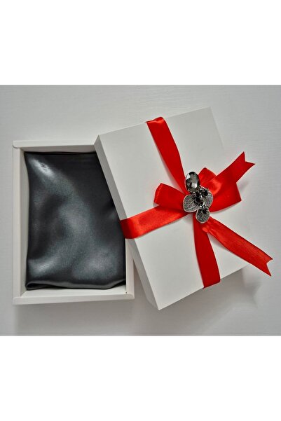 OnlyForYou Synthetic silk satin scarf set, in gift box + elegant brooch