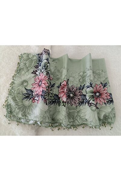 hoaryage Handmade Patterned Hand Embroidered Cheesecloth with Ring Beads on t...