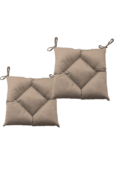Casasro Set 2 Perne de Scaun, Bej, 40x40cm, Catifea Lux