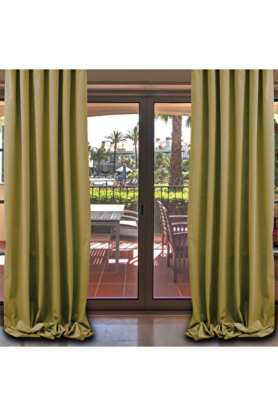 Casasro Set of 2 curtains, 140x245cm, Lux Velvet 335gr/sqm, Golden Mustard