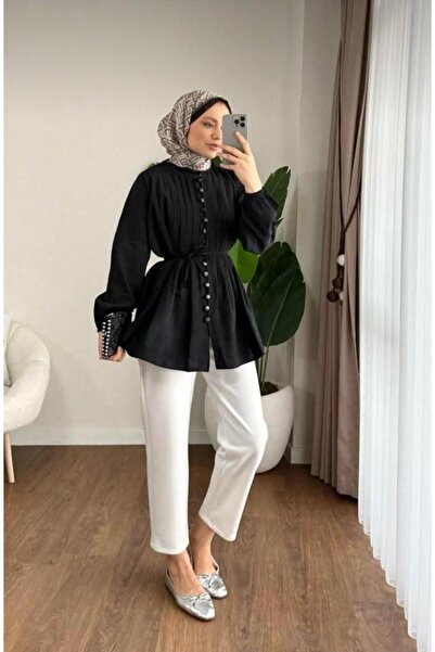 YS BUTİK MERY NERVÜR DETAYLI GÖMLEK