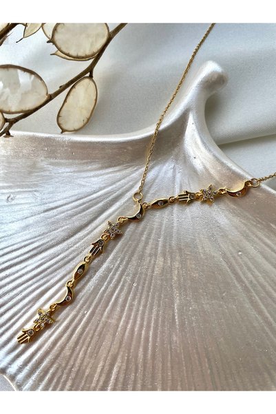 Modesa bijuteri Fatma Ana Eli Luck Necklace - Manifestation Necklace - Shipped in a Box