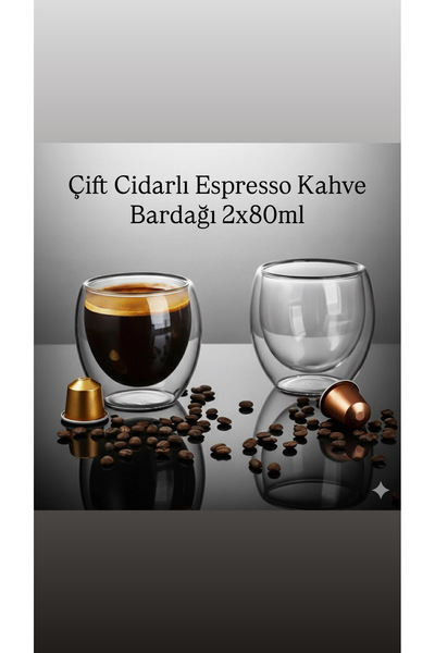 Nespresso Çift Cidarlı Espresso Kahve Bardağı 2x80ml
