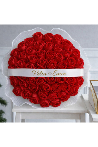 lafazan İsimli Isteme Çiçeği Kurdelesi Gelin Çiçeği Nişan Söz Hediyelik ÇİÇEK...