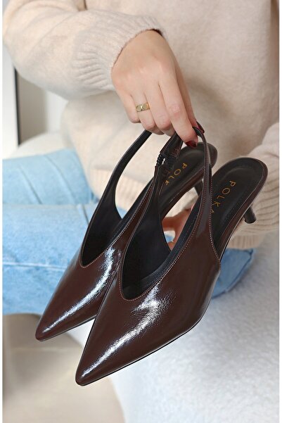 POLKA STORE Grand Vintage Pointed Toe Short Kitten Heel Women's Shoes