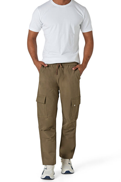hendam Men's comfortable cargo pants with an elastic waistband