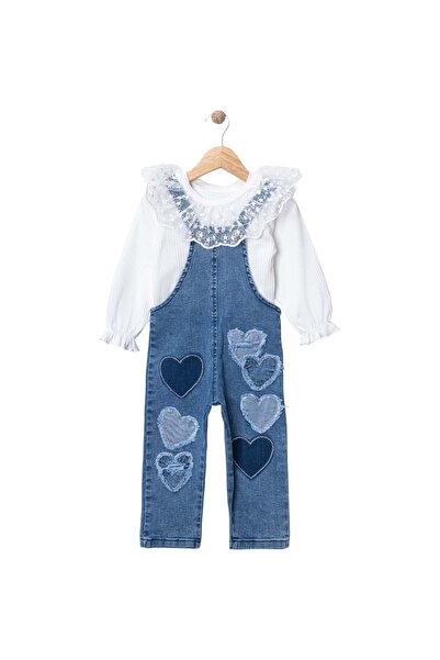 gültekin bebe Been Likralı Kız Kot Slopet 1-4 Yaş -451058405 - MAVİ