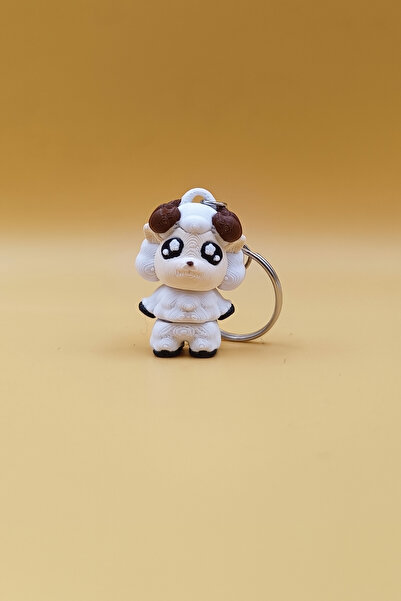 Rodopiva سلسلة مفاتيح على شكل خروف ستار آي - حلية متحركة لتزيين الحقائب