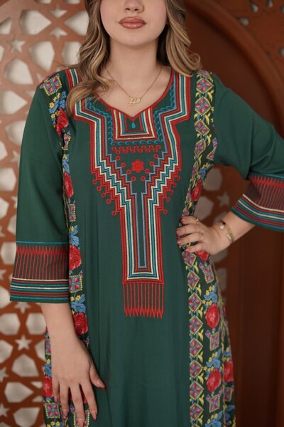 AFandina Shalki-style jalabiya with elegant traditional details R2026