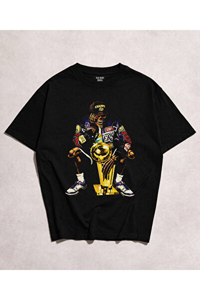 kun inaki Kobe Bryant Baskılı Siyah Unisex T-Shirt
