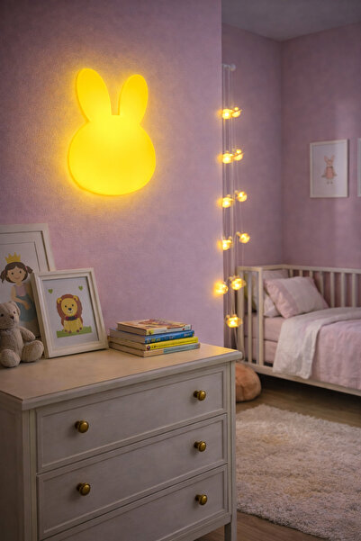 Sun Aplik مصباح حائط LED على شكل رأس أرنب 26x17x5