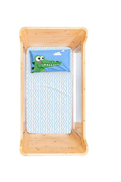 itsybitsy Croc-A-Dream Cotton Satin Multi-Colored Baby Sheet Set 80X140Cm