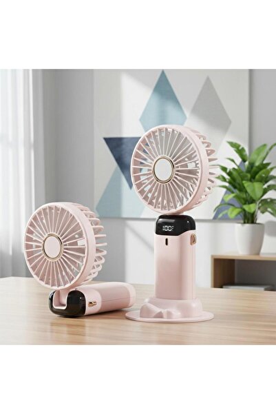 KTR TECH Taşınabilir Dijital Göstergeli Serinletici Fan 5 Hız Ayarı,Şarjlı Fa...