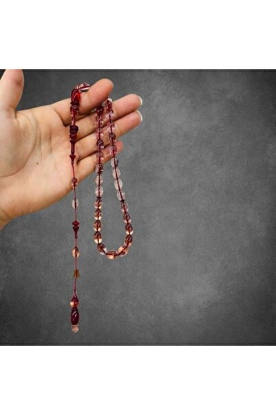 alomran orientals Sandalwood rosary in a Sheer color