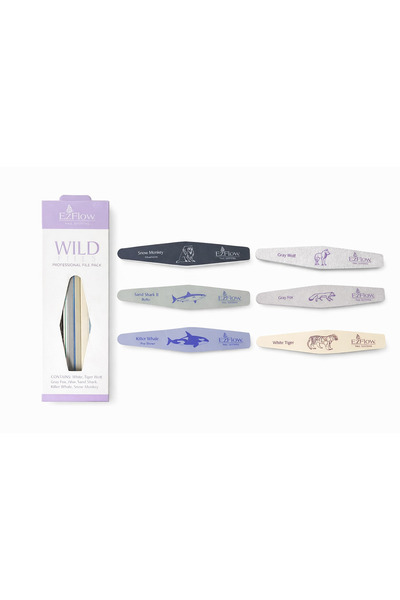 WILD Set of 6 x Professional Nail Files EzFlow Files
