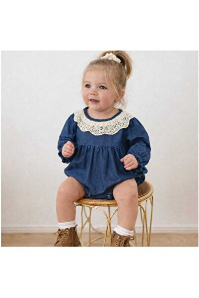 GenelTedarik 9-24 ay yaka detaylı tokalı slipli tulum