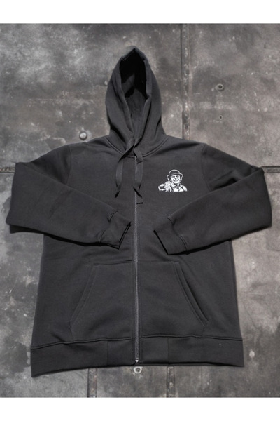 Ultramag Thick sweatshirt with zip and double "logo" hood