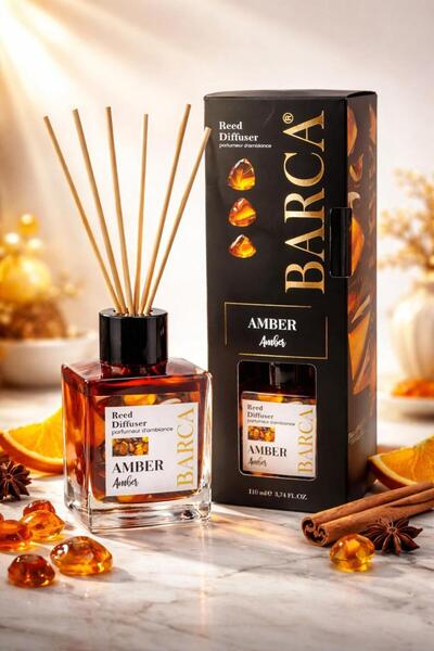 Barca Amber Oda Kokusu Çubuklu Reed Diffuser 110 ml Kalıcı Koku